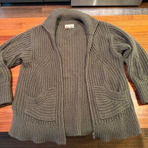 Anthropologie Pilcro Zip-Front Wool Blend Cardigan